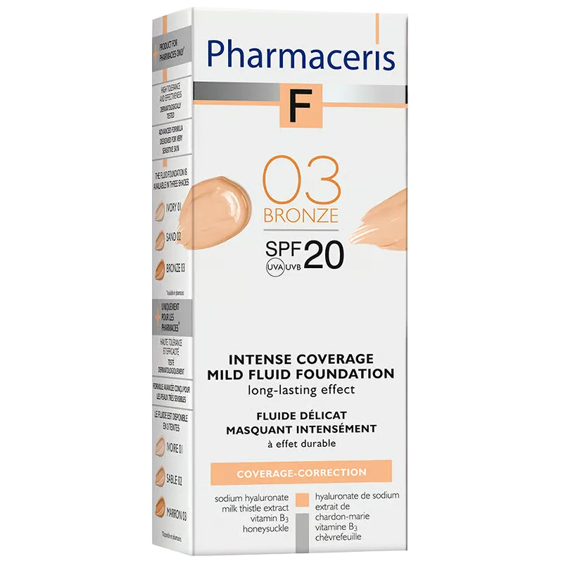Pharmaceris F - Intensivt Dækkende Foundation SPF 20 Bronze 03 (30 ml)