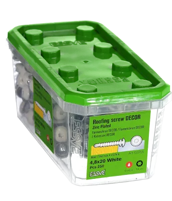 Tagskrue 4,8x20tx25 hvid-250