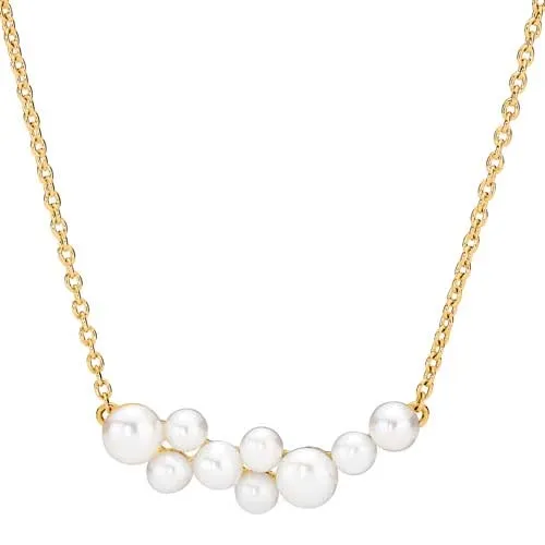 Collier i 8 kt. Guld med ægte Ferskvandsperler - 45 og 48 cm
