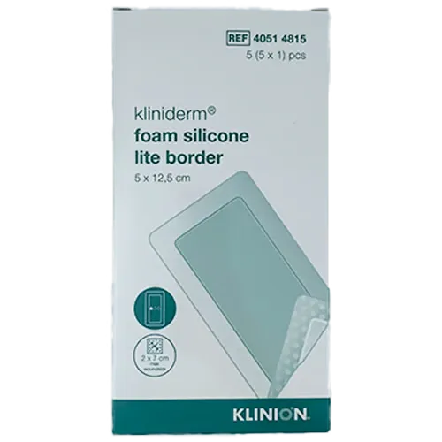 Kliniderm Foam Silikone Lite Border 5x12,5 cm (5 stk)