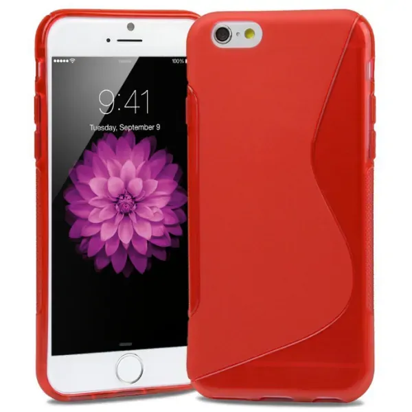 S-Line TPU cover til iPhone 6 Plus/6S Plus. Rød.