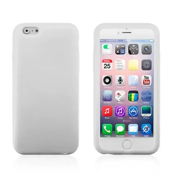 Silikone cover til iPhone 6/6S. Hvid.