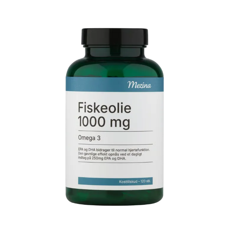 Mezina Fiskeolie Omega 3 1000 mg (120 kaps)