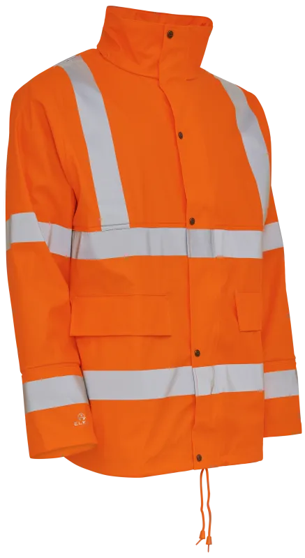 Hi-vis jakke m/refleksstriber 026300R orange Str. M