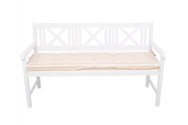 Aston Bænkhynde - 3 pers. Beige-Hvid stribet