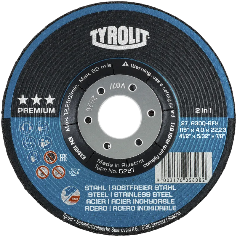 Skrubskive Premium 27E ø115×4 A30Q-BFX