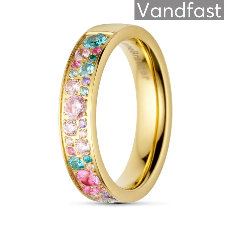 ANNEBRAUNER Sparkling Pink/Violet Ring 18K Guldbelagt
