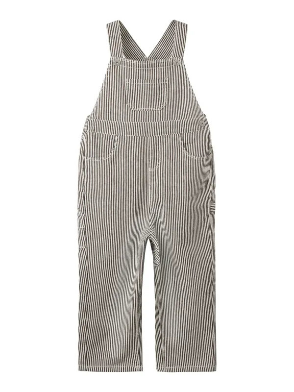Name It Nola - Loose Stripe Overall - White/Delicioso - 92 cm