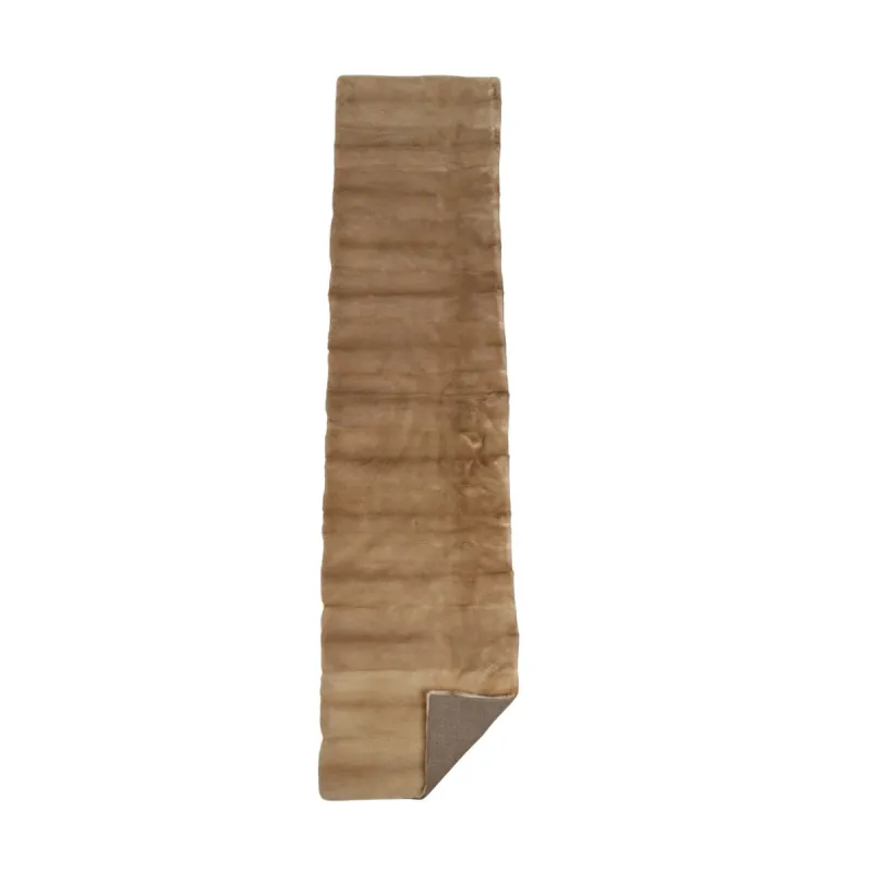 Minkplaid | Bagside af kashmir | Palomino | 50x204 cm