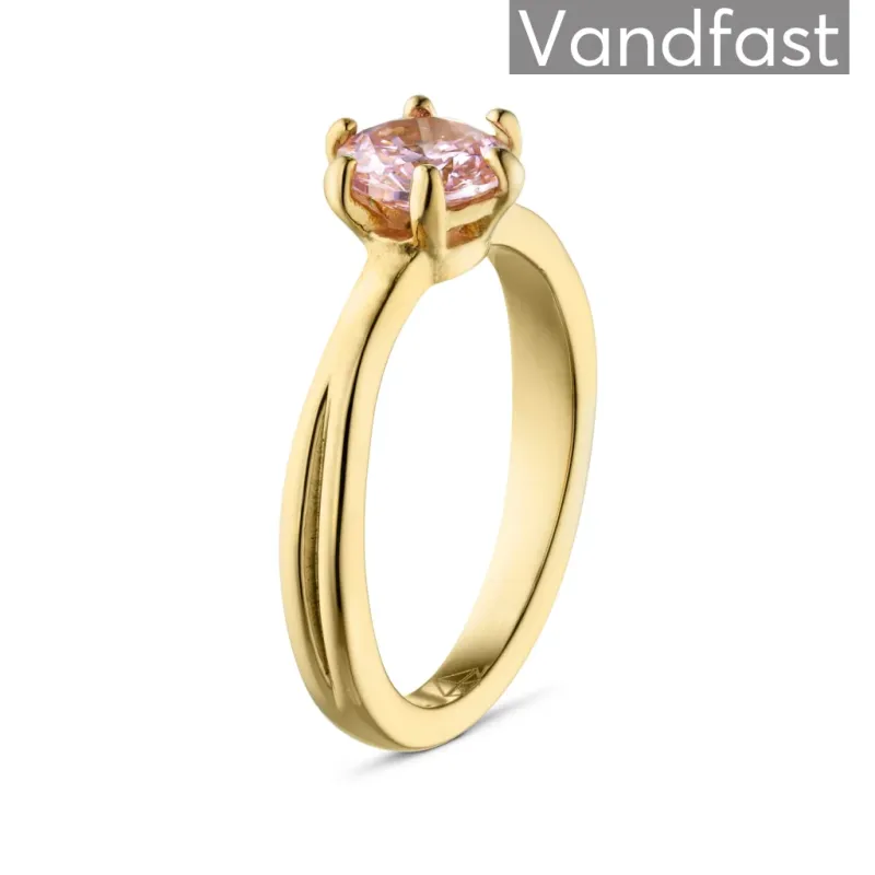 ANNEBRAUNER Princess Pink Ring 18K Guldbelagt