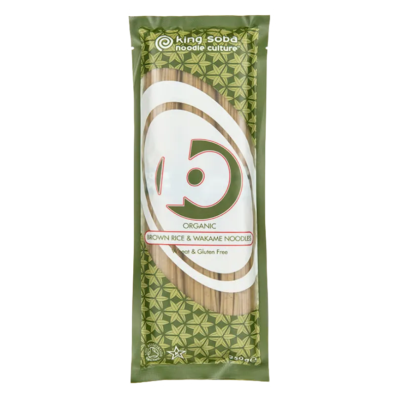 King Soba Brun Ris og Wakame Nudler Ø (250 g)