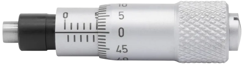 Indbygn.mikrometer 0-6,5×0,01mm, plan måleflade