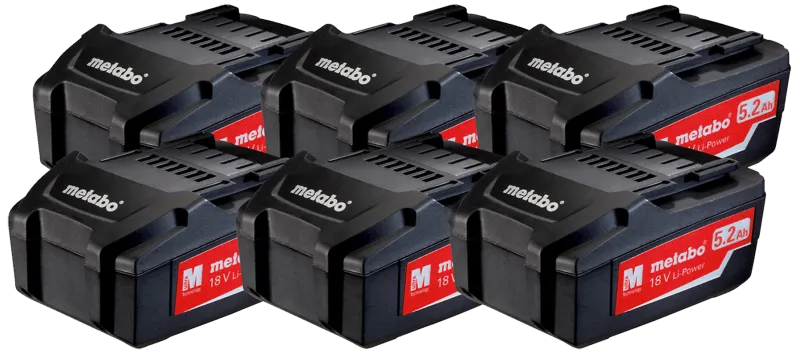 Batteri 18V/5,2Ah Li-Power Ultra-M, 6stk