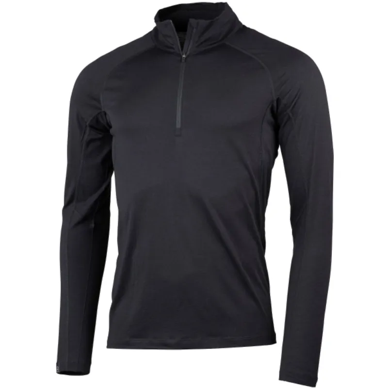 Lundhags Gimmer Merino Lt Ms 1/2 Zip, mellemlag, herre, sort