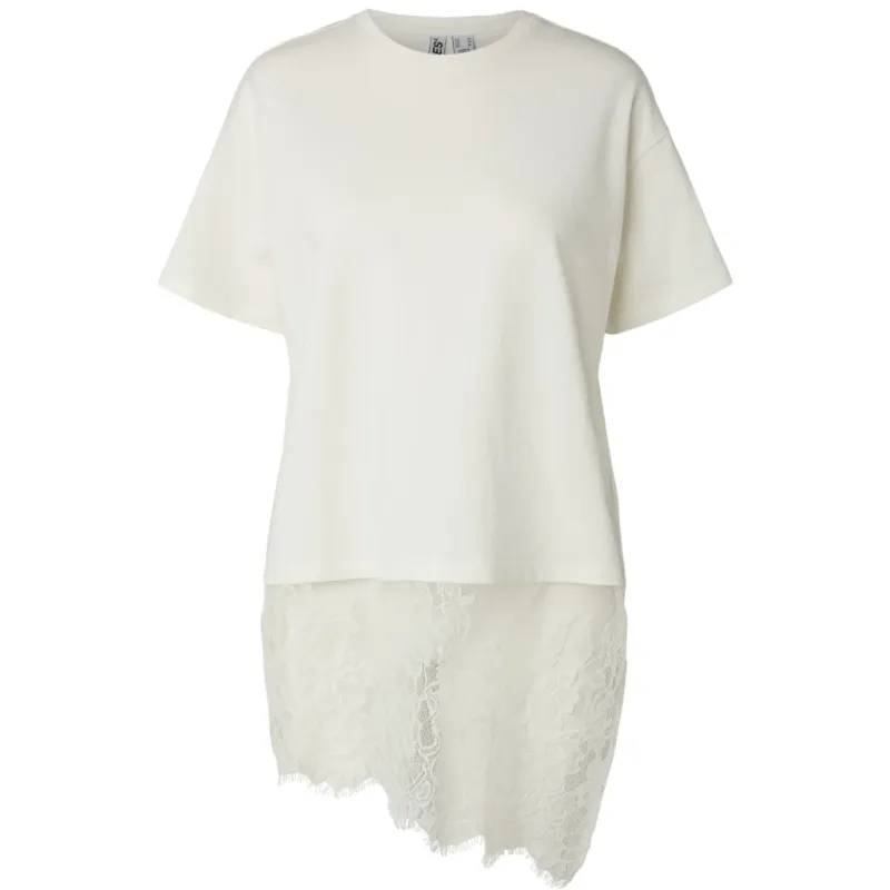PIECES dame t-shirt PCMAVE - Cloud Dancer
