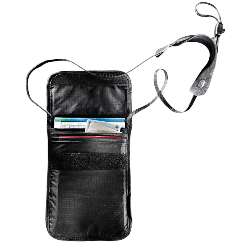 Tatonka Skin Folded Neck Pouch, pengekat, sort