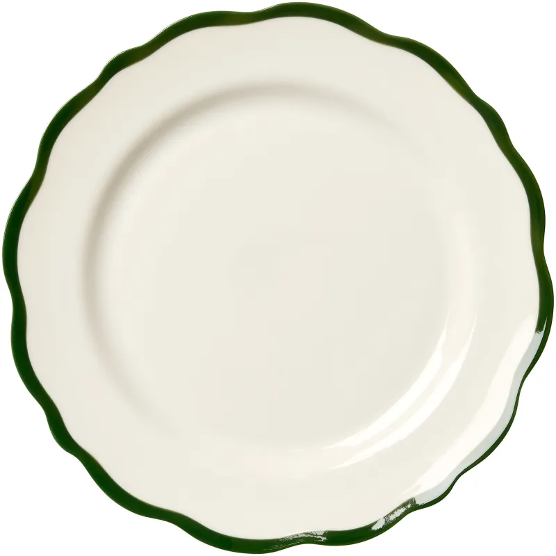 Decotique Fleur asiet 21 cm, mørkegrøn
