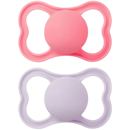 MAM Air Sut Silicone Pink 6-16M (2 stk)