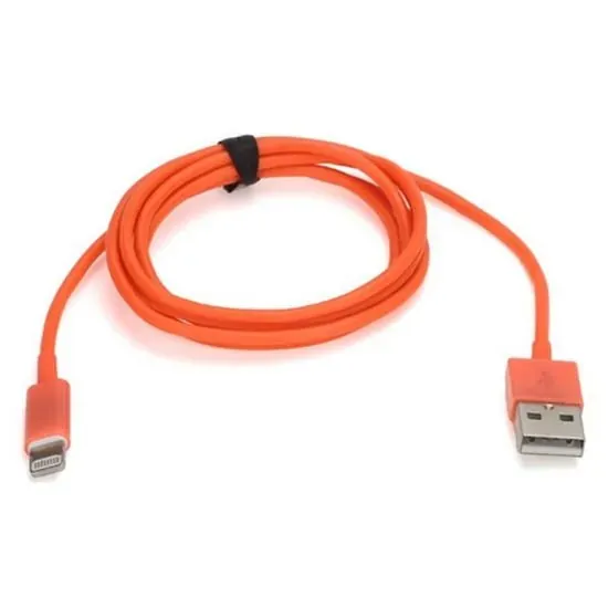 Lightning-USB Datakabel. 1 m. Orange.