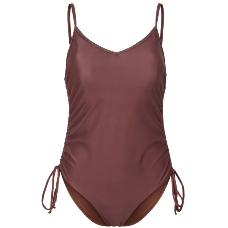 PIECES dame badedragt PCBAOMI - Deep Mahogany