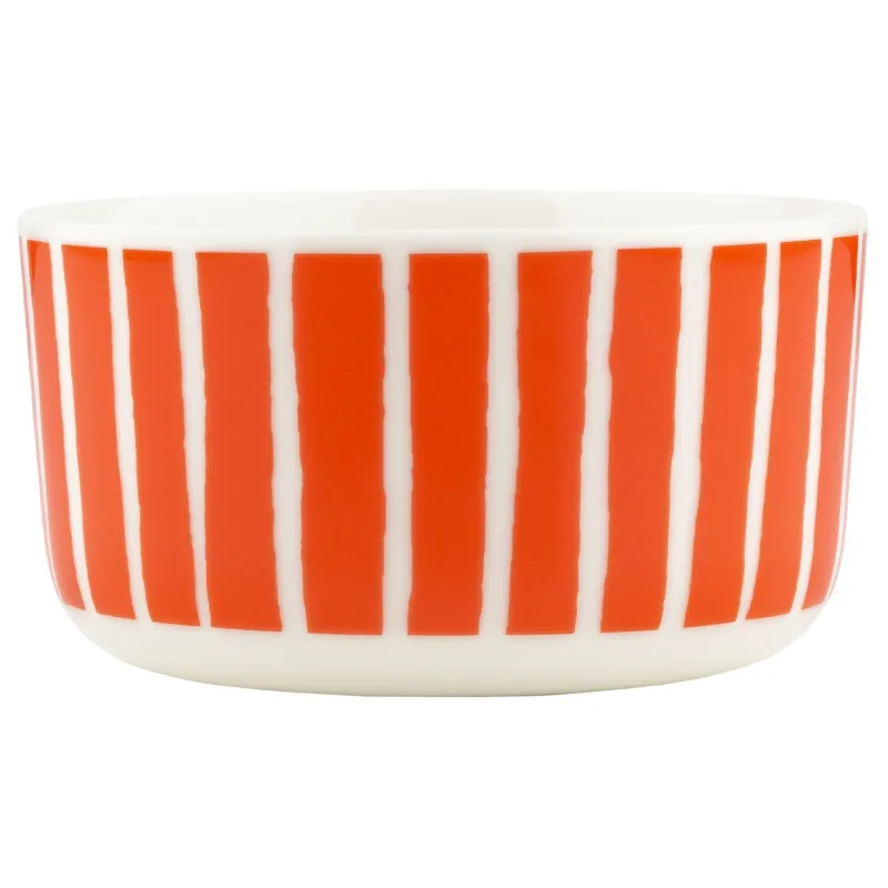 Marimekko Piccolo skål 5 dl, hvid/orange