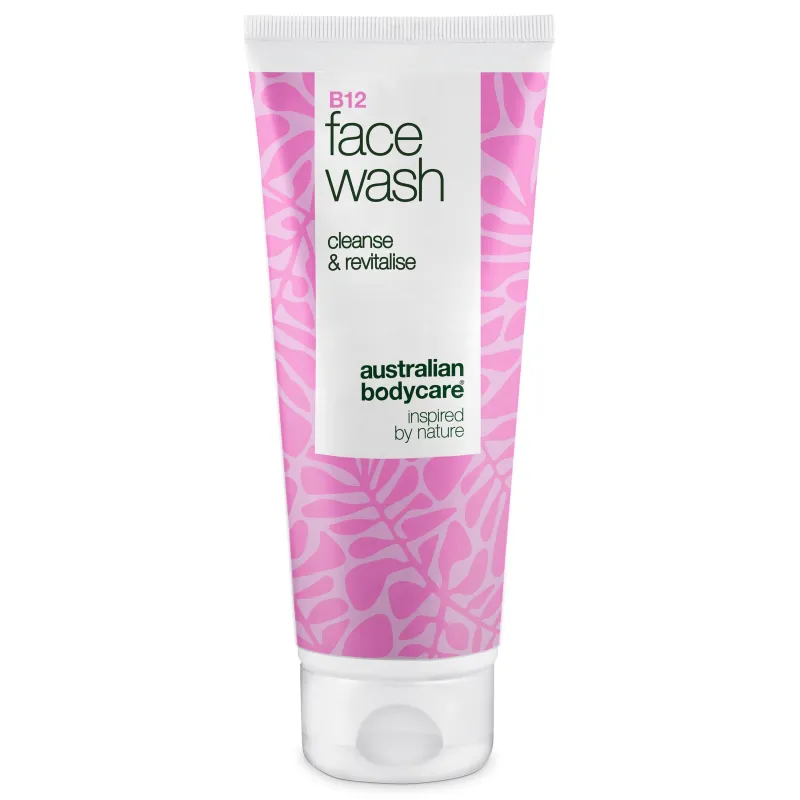 B12 Face Wash  -  Daglig ansigtsrens mod snavs og urenheder â Effektiv B12 ansigtsvask, der fjerner makeup og urenheder. Få en ren og velplejet hud med naturlig glød.