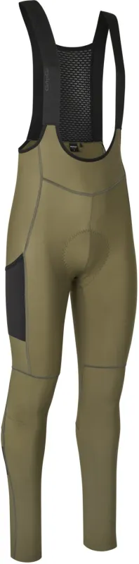 GripGrab PACR Thermo bibtights - Olive Green
