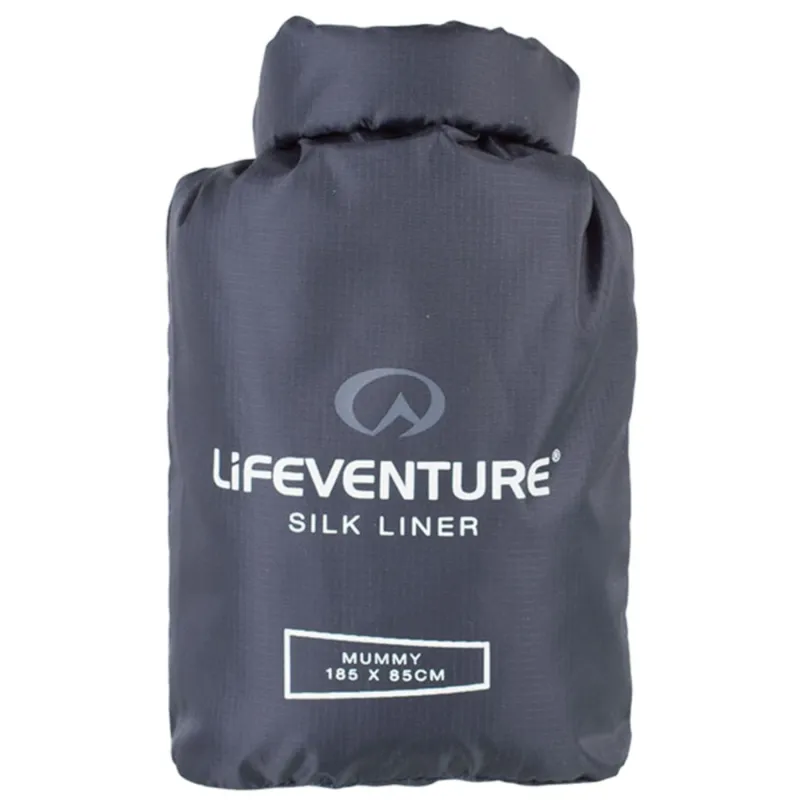 Lifeventure Silke Sovepose Liner, mummy, grå