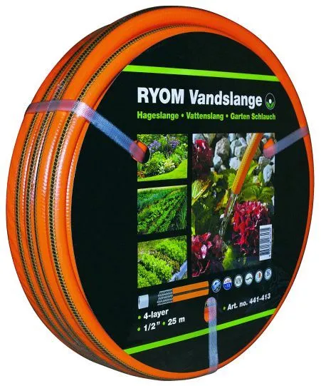 Vandslange orange 1/2" 4-Lag Arm.25M