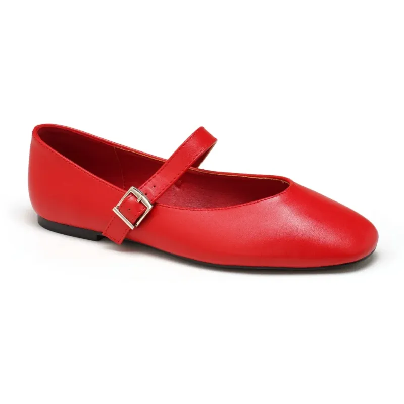 Kenzie dame ballerina sko 8225 - Red