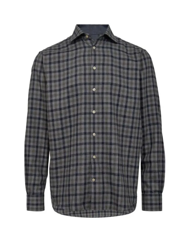 Modern fit l/s twill shirt
