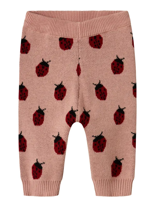 Lil Atelier Lulio Knit Pants - Misty Rose - 56 cm