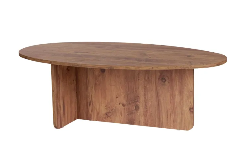NORDVÄRK Orba sofabord, oval - Atlantisk fyrretræ melamin (120x65)