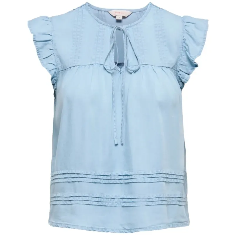 ONLY dame top ONLCHARIS - Light Blue Denim