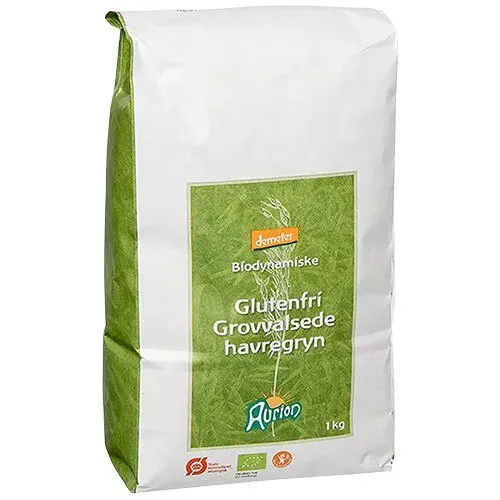 Aurion Glutenfri havregryn, grove Ø Demeter - 1 kg.