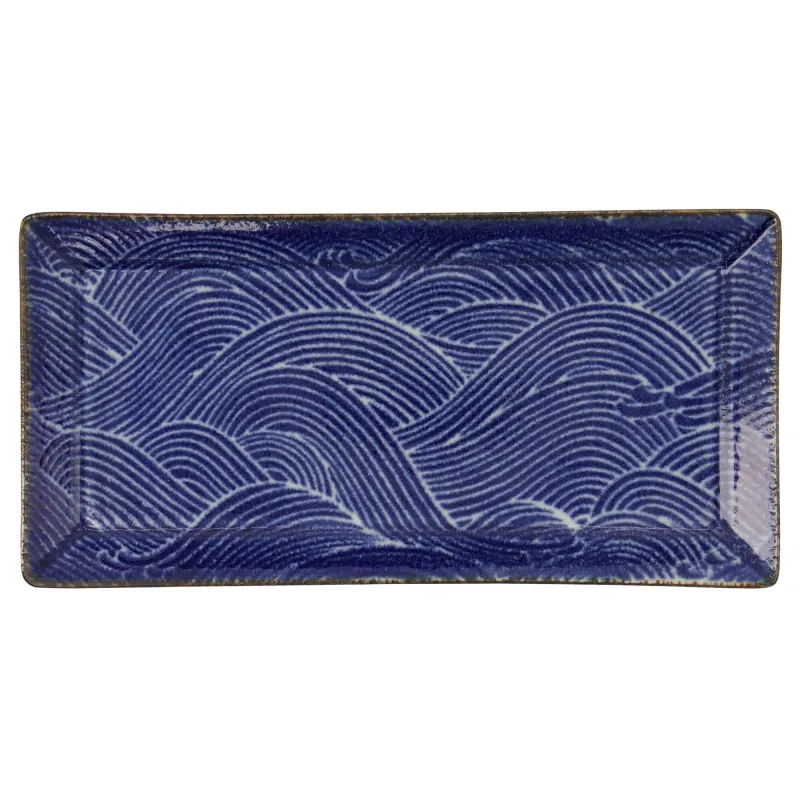 Tokyo design studio Aisai Seigaiha tallerken 23 x 11 cm