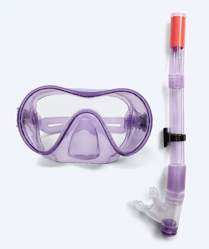 Watery Combo snorkelsæt til junior (8-15) - Jubal - Lilla - Snorkelsæt til børn (4-16 år)