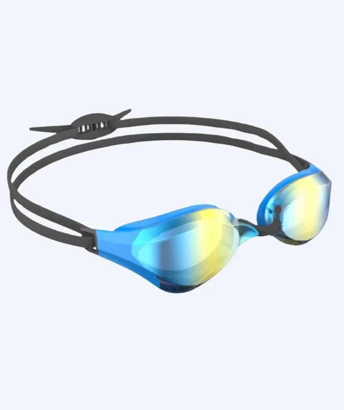 Watery Elite svømmebrille - Rattle Pro Mirror - Blå/sort - Konkurrence / trænings svømmebriller