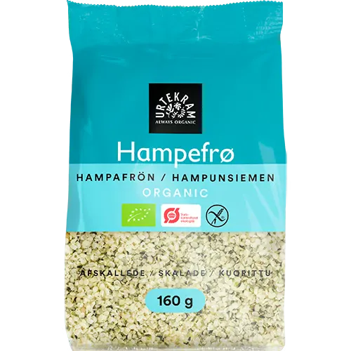 Urtekram Hampefrø Afskallede Ø (160 g)