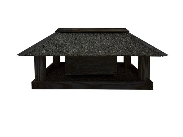 Garden Life - Fuglefoderhus Brede sort - Uden stander