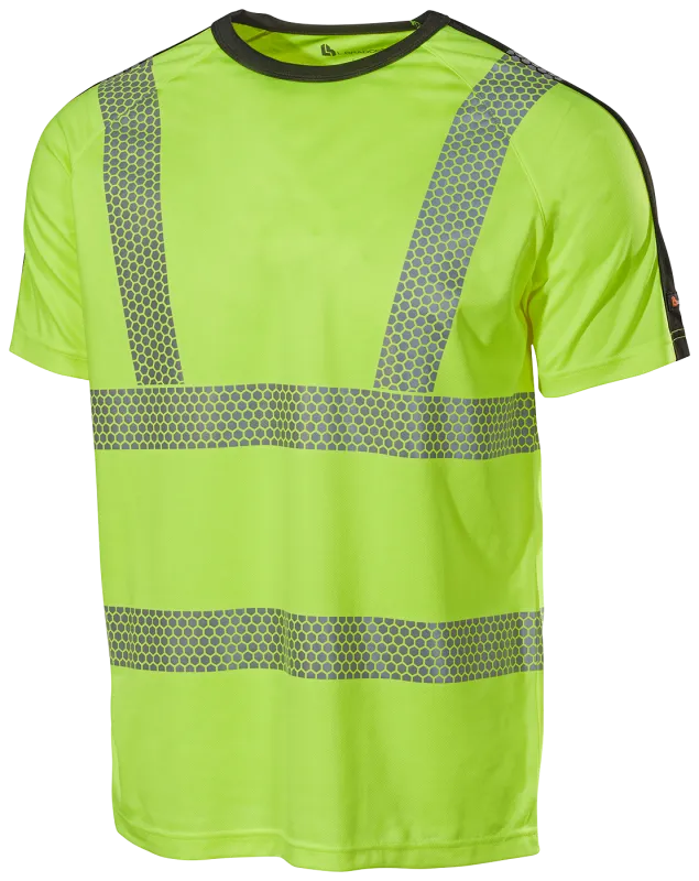 T-Shirt 6120P Gul/Sort Str. S