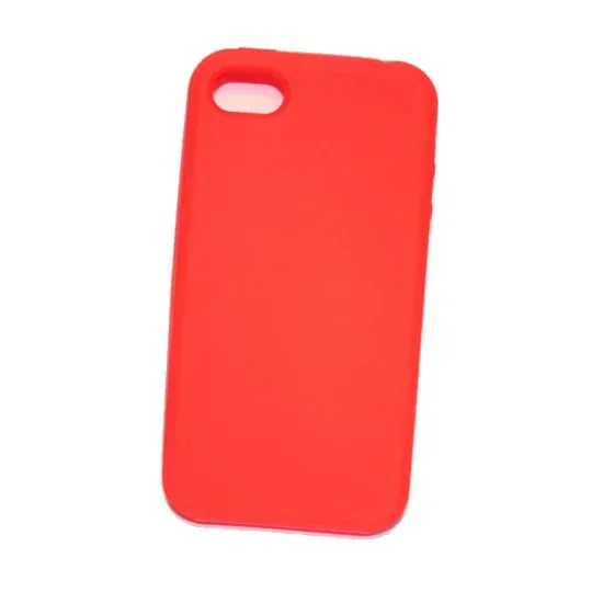 Silikone cover til iPhone 4. Rød.