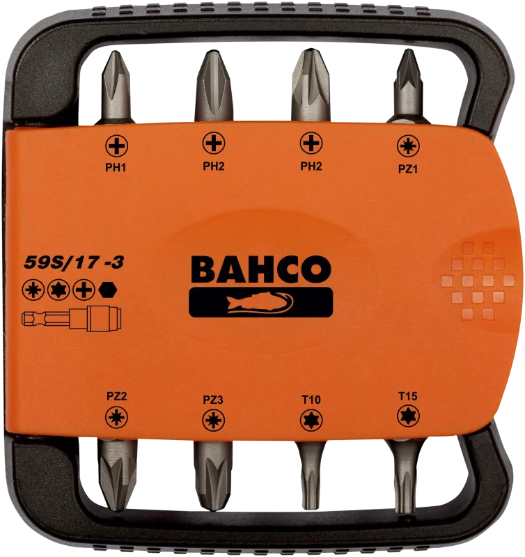 Bitssæt 59S/17-3 PZ,PH,Torx,HEX 17d
