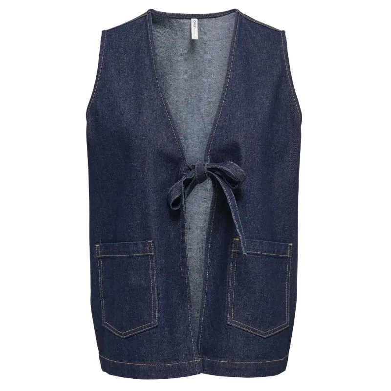 ONLY dame vest ONLIDA - Dark Blue Denim