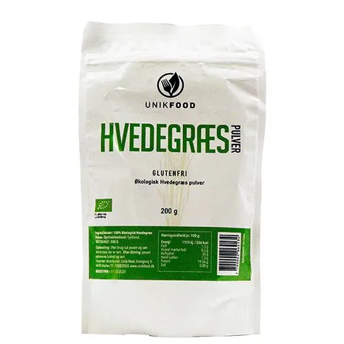 Hvedegræs pulver Øko. - 200 gram