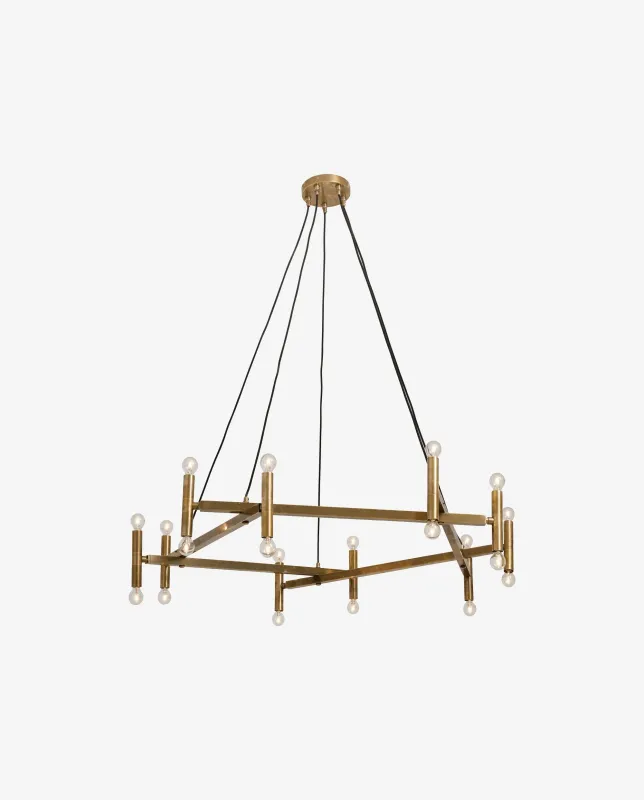 Nordal - Lysekrone til 20 lys  -  messing  -  Ø142 × H120 cm