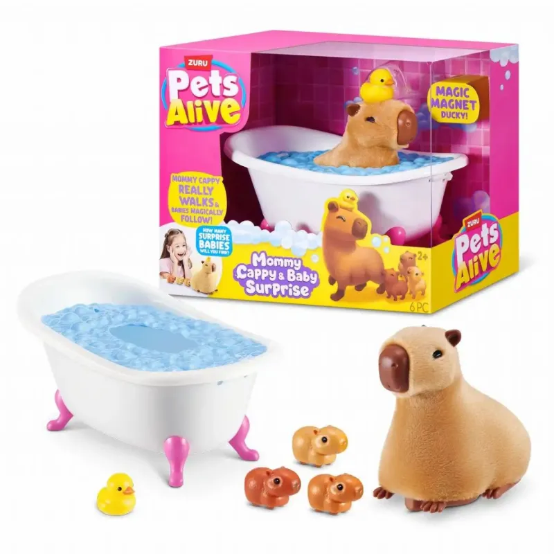 Pets Alive Mama Capybara med babyer