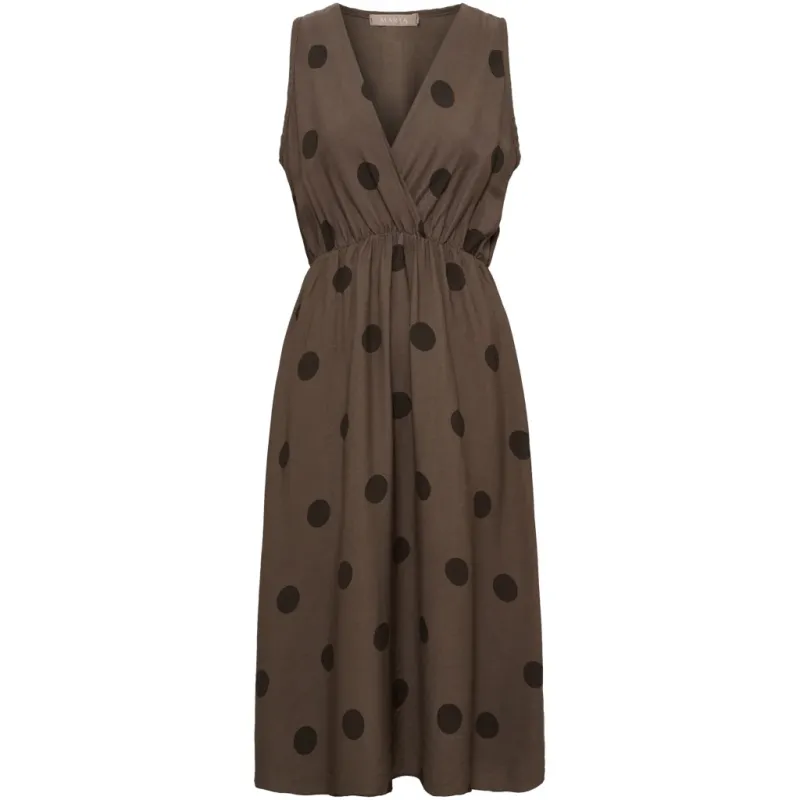 Marta du Chateau dame kjole MdcLinetta 23126 - Brown