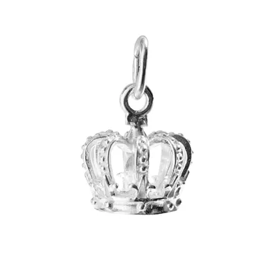 Vedhæng i Sølv med Krone - 7,4 x 8 mm