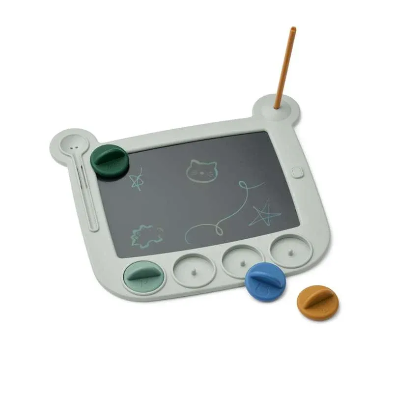 Liewood Venzora LCD Tegnetavle m. Stempler - Dove Blue Multi Mix